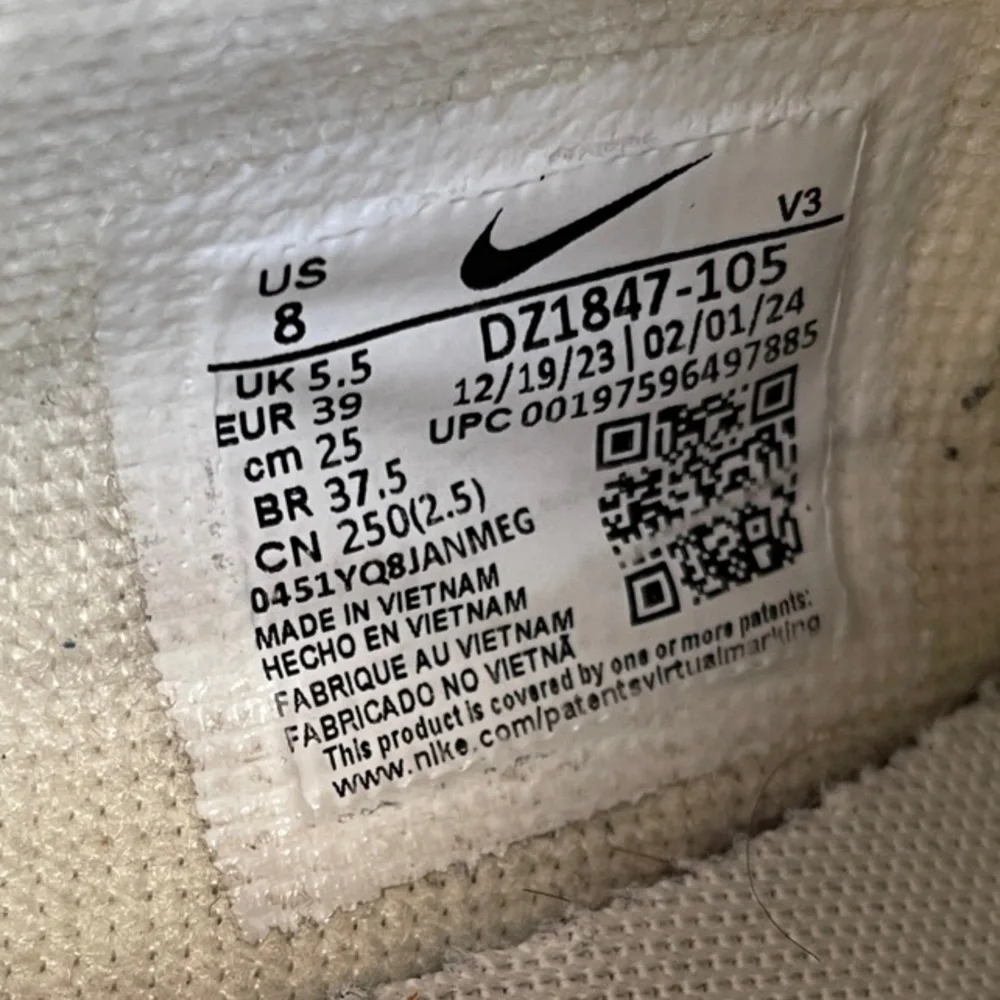 Nike Women's Air Force 1 Shadow 'Coconut Milk Crimson Tint' Lift Sneakers sz 8 - Picture 12 of 12